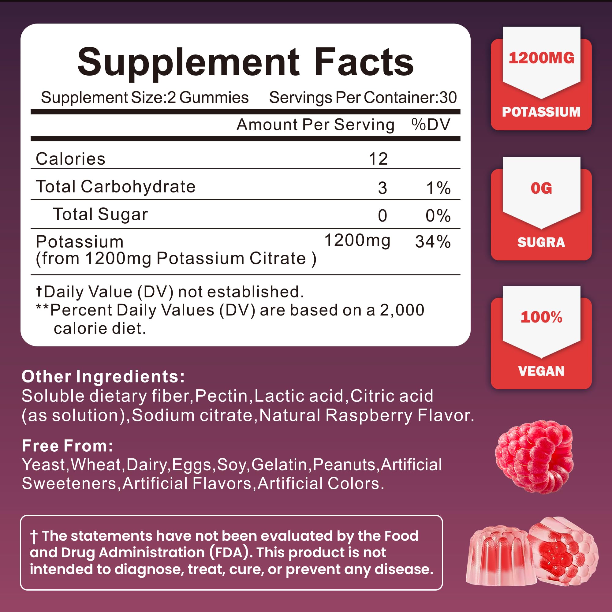 Close-up of raspberry-flavored gummy showing texture