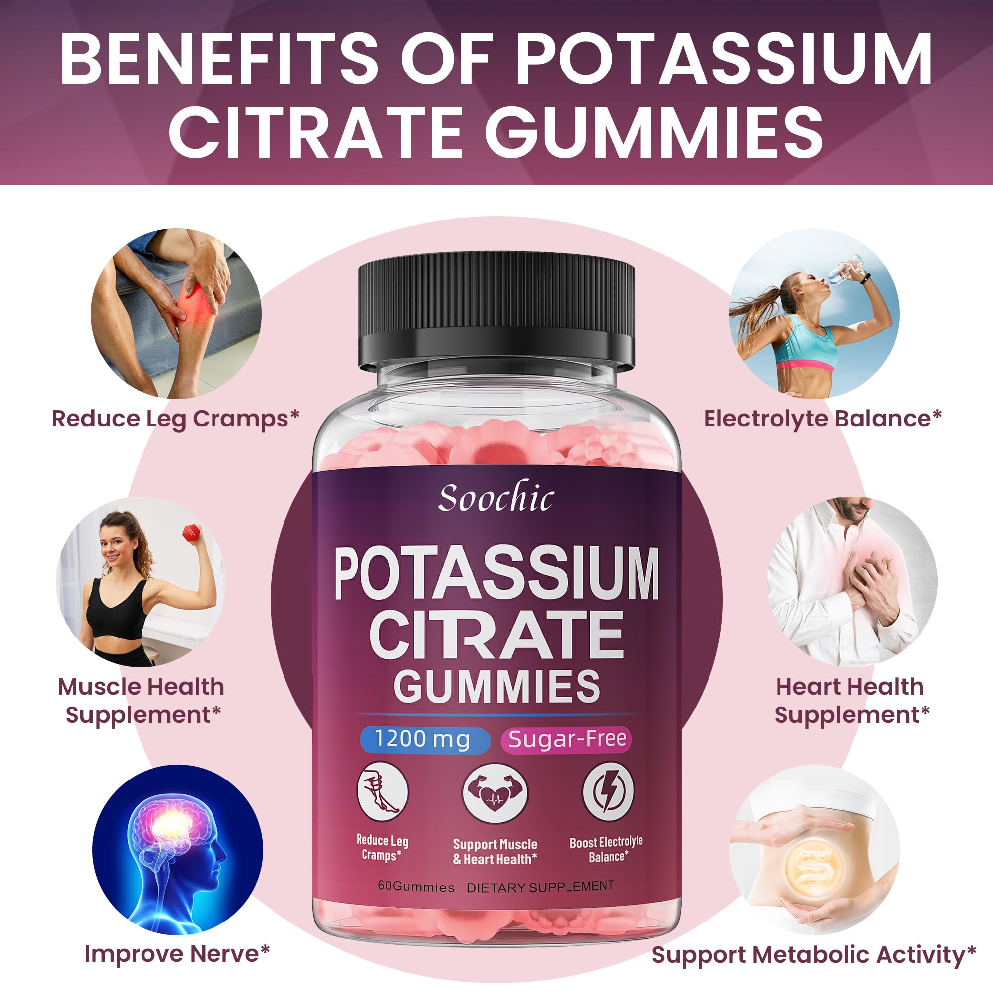Vegan and gluten-free potassium citrate gummies packaging