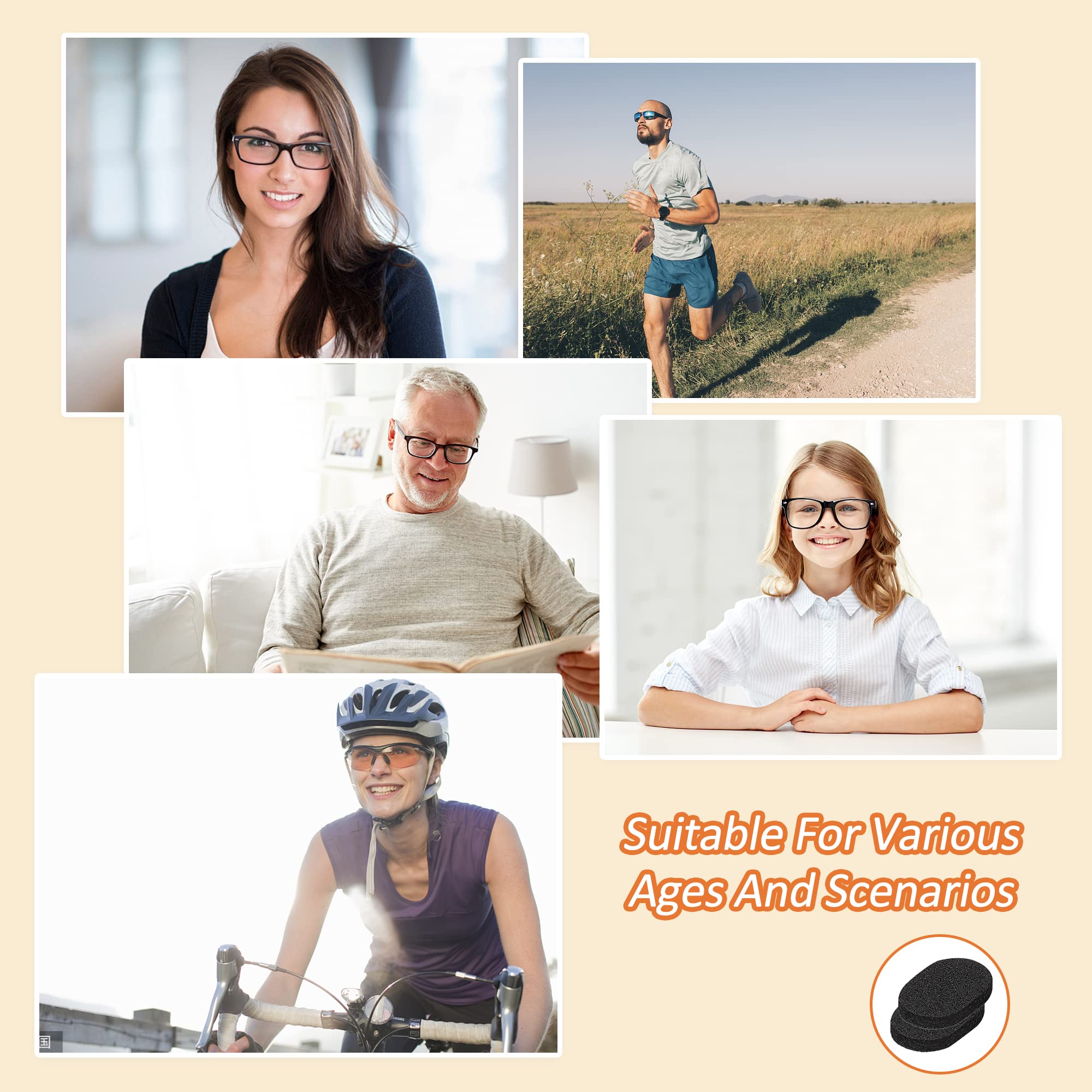 Easy replacement of worn nose pads on eyeglasses