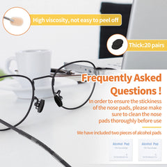 Back of nose pads showing strong self-adhesive