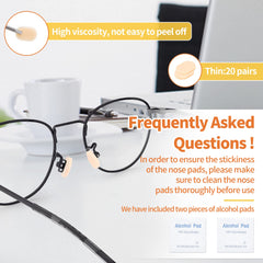 Nose pads in black and beige colors