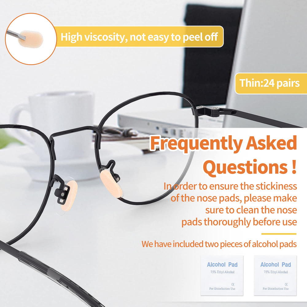 D-shaped foam nose pad for glasses