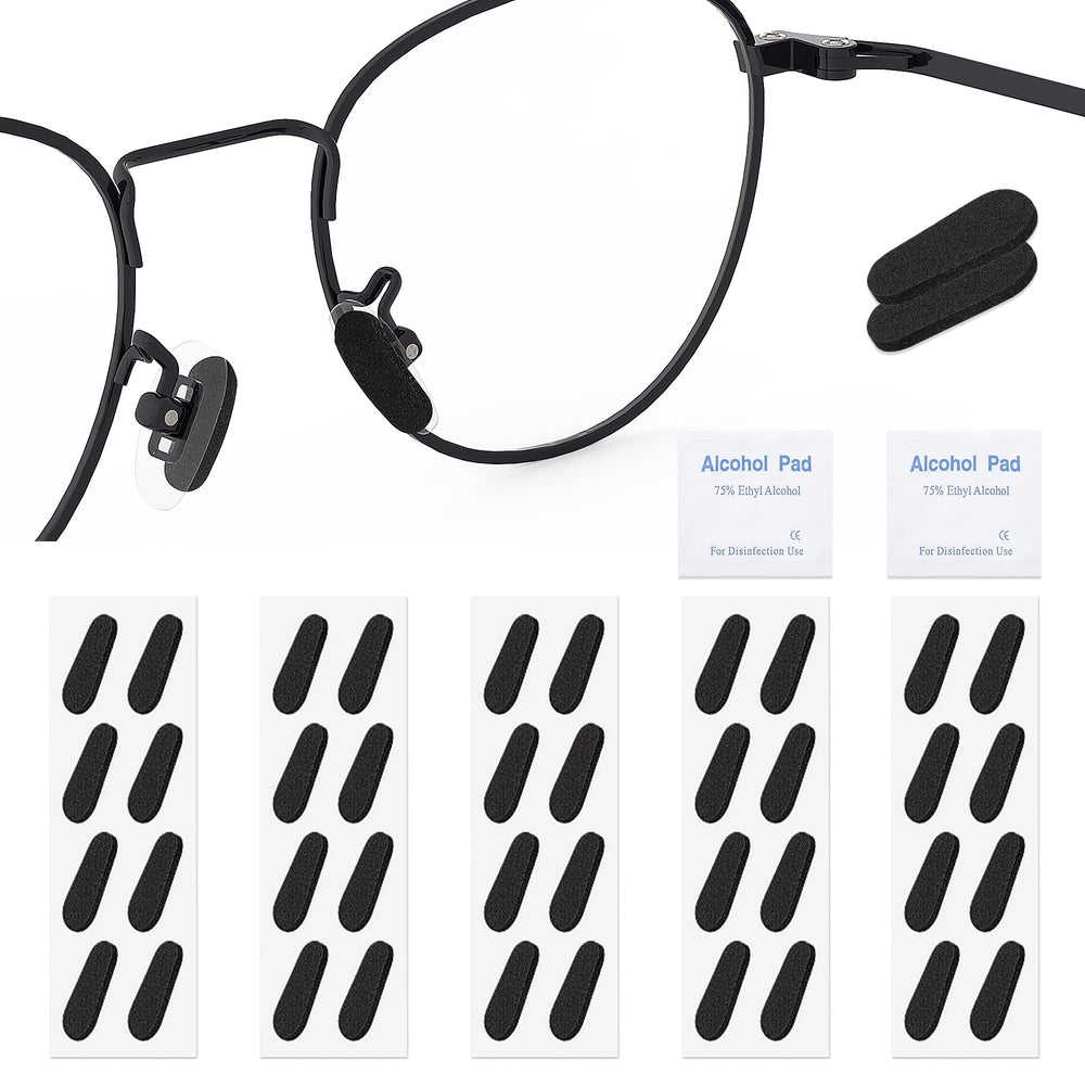 SooGree soft foam nose pads 1.5mm thick – pack shot, black and beige