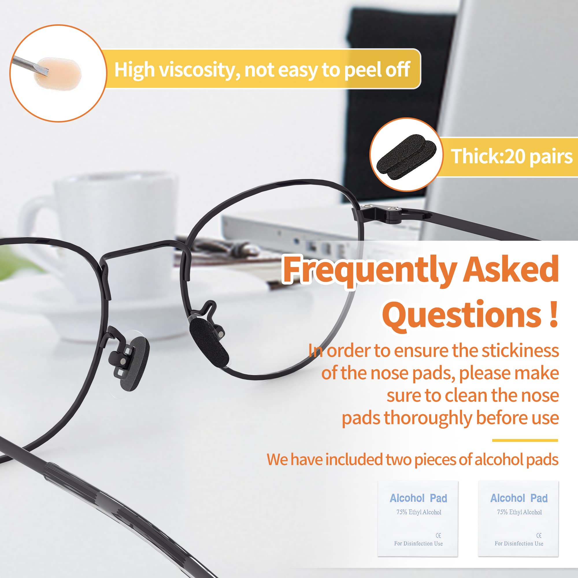 Oval, D-shaped, and teardrop nose pad options