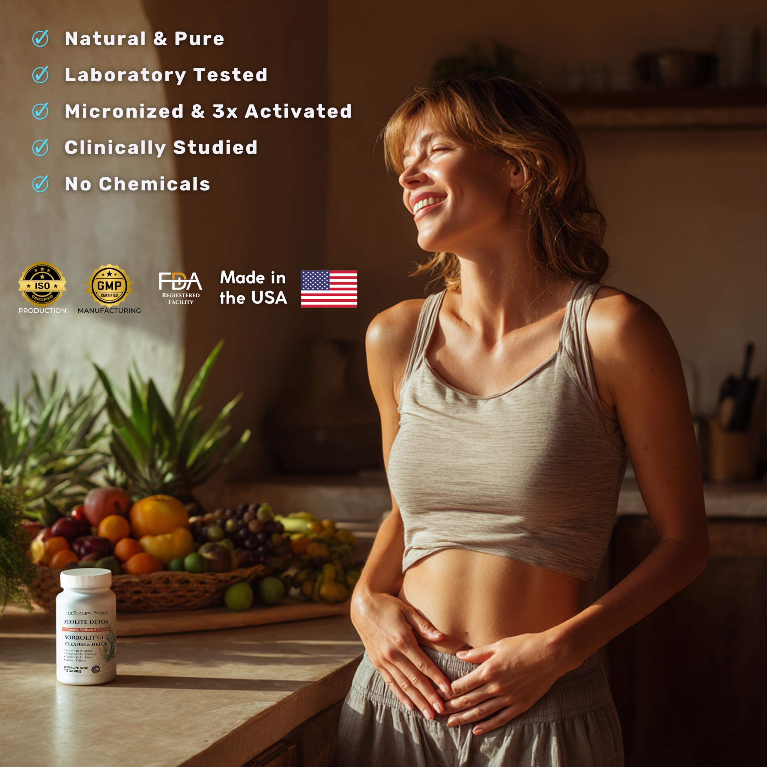 Healthy digestion and colon detox illustration