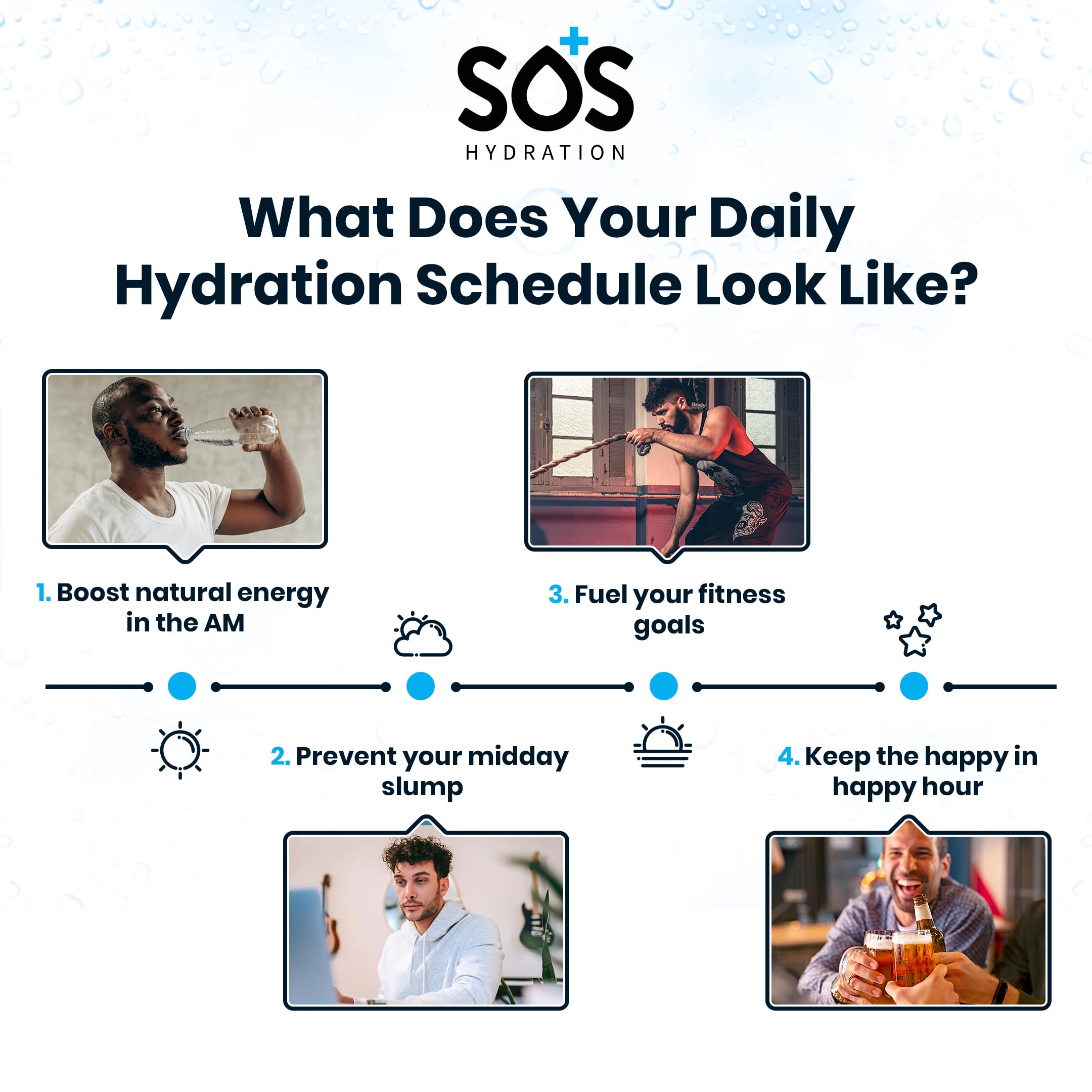 SOS Hydration sachet in a gym bag for on-the-go hydration