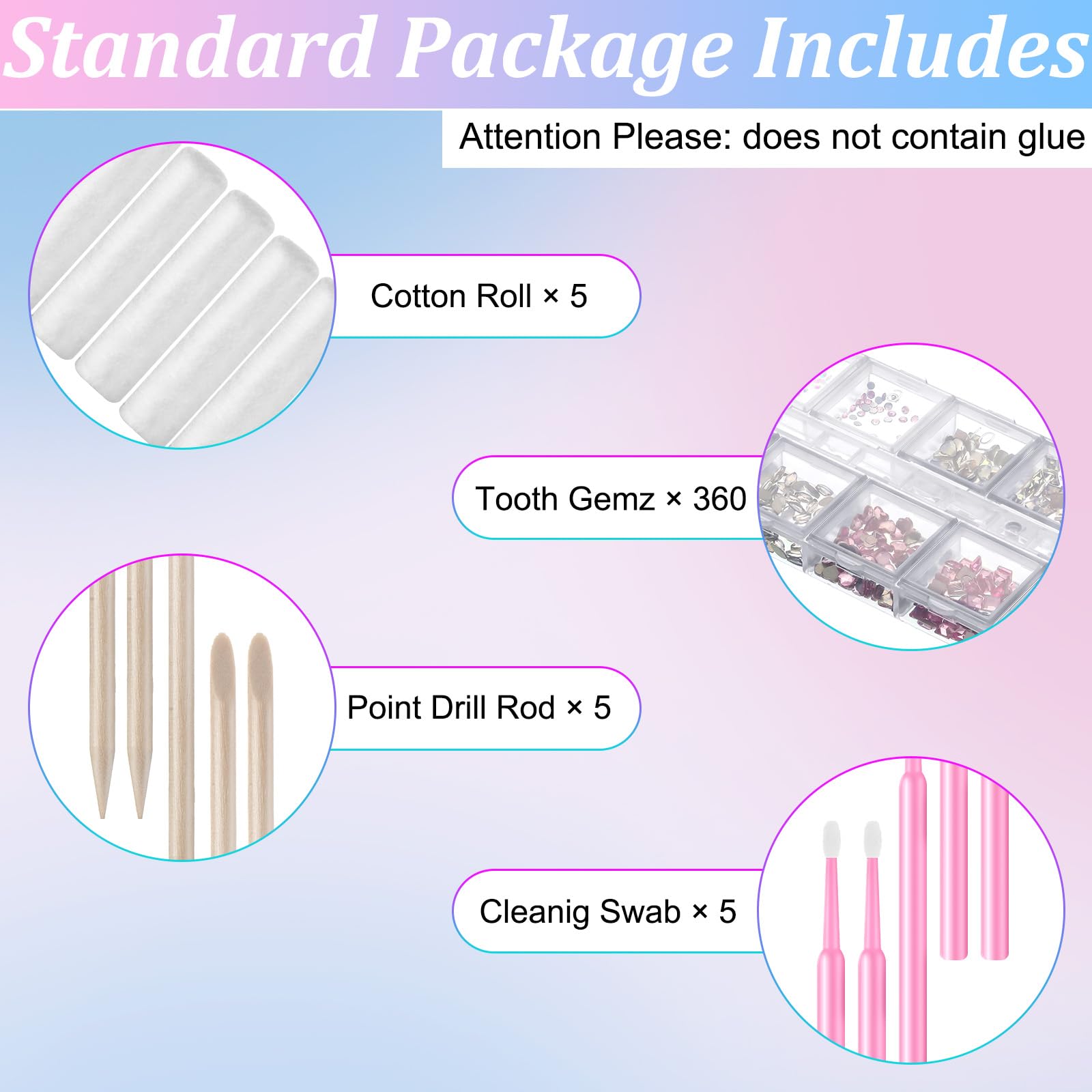 Sosation 377 Pcs tooth gem kit packaging