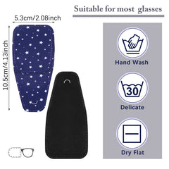 Eye patches designed to fit over glasses frames