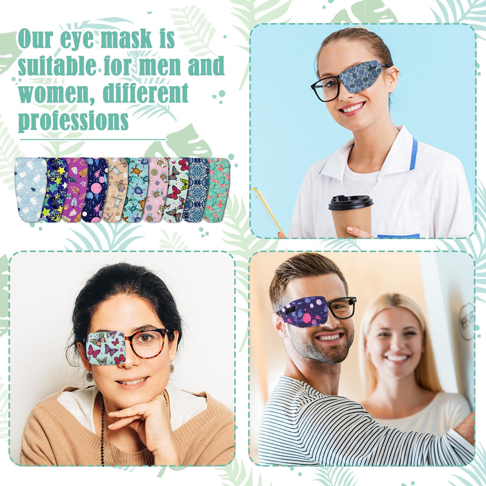 Easy-to-use eye patches for glasses arms