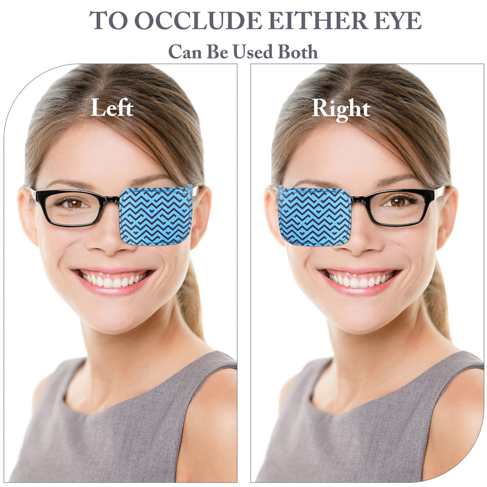 Package containing 10 eye patches for glasses