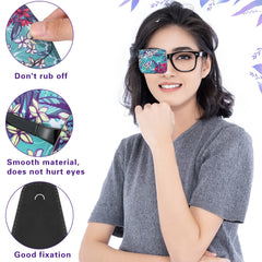 Eye patches suitable for left or right eye and glasses