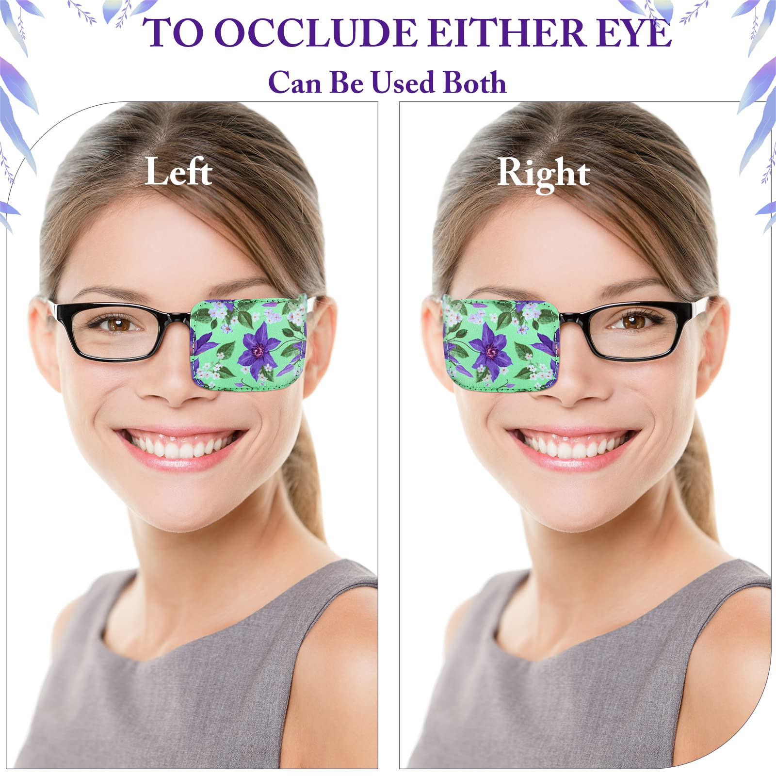 Washable and reusable eye patches for adults