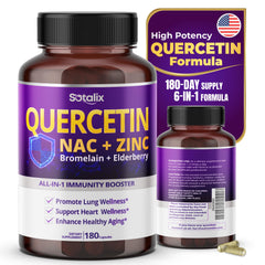 Bottle of Sotalix Quercetin supplement showing 180-day supply