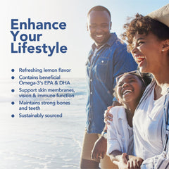 Lemon-flavored Soulsation cod liver oil bottle