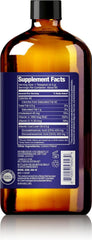 Label highlighting two simple ingredients - cod liver oil and lemon flavoring