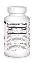 Supplement Facts panel showing ingredients