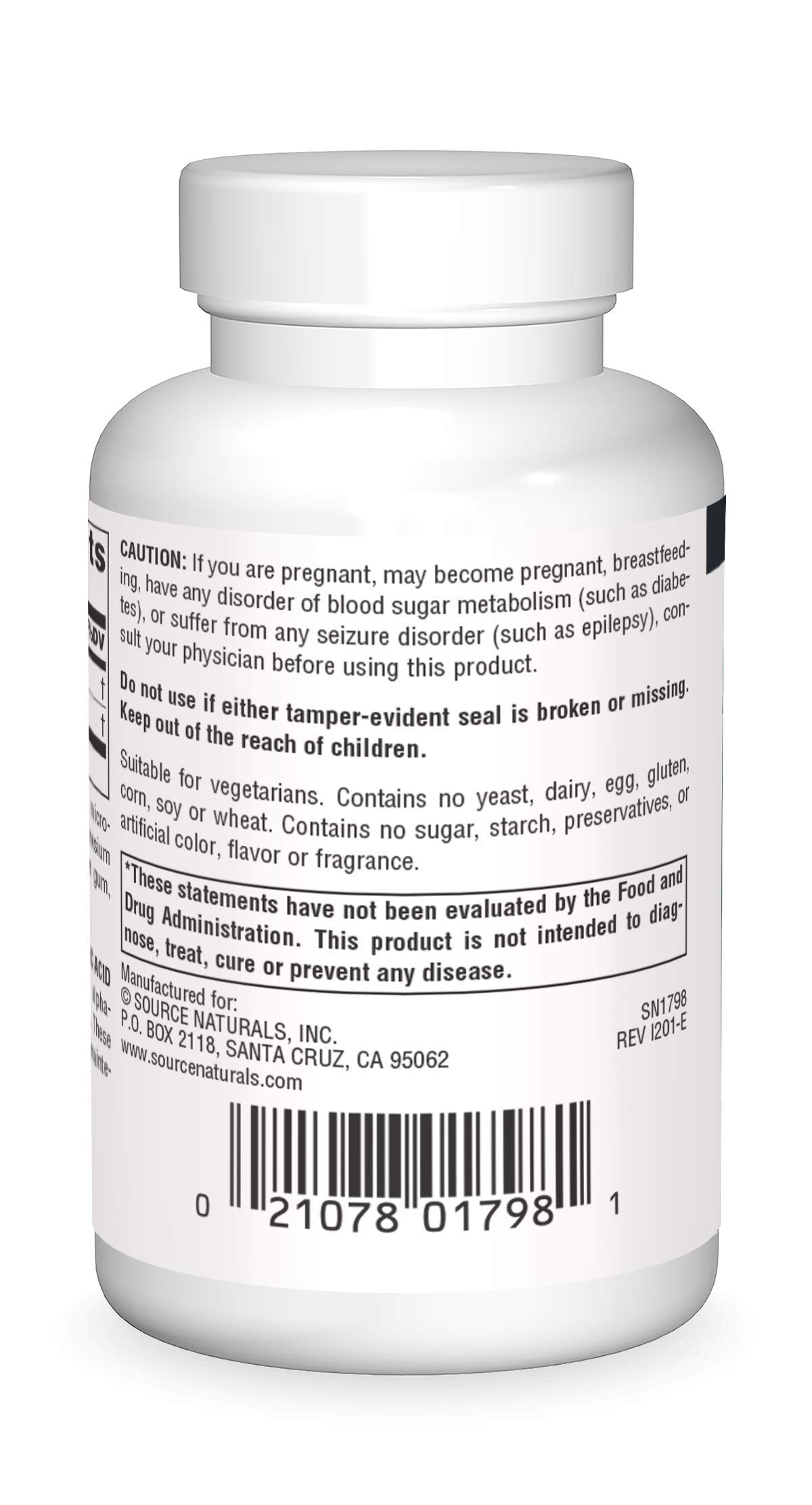 Tablet from the Acetyl L-Carnitine & Alpha-Lipoic Acid supplement