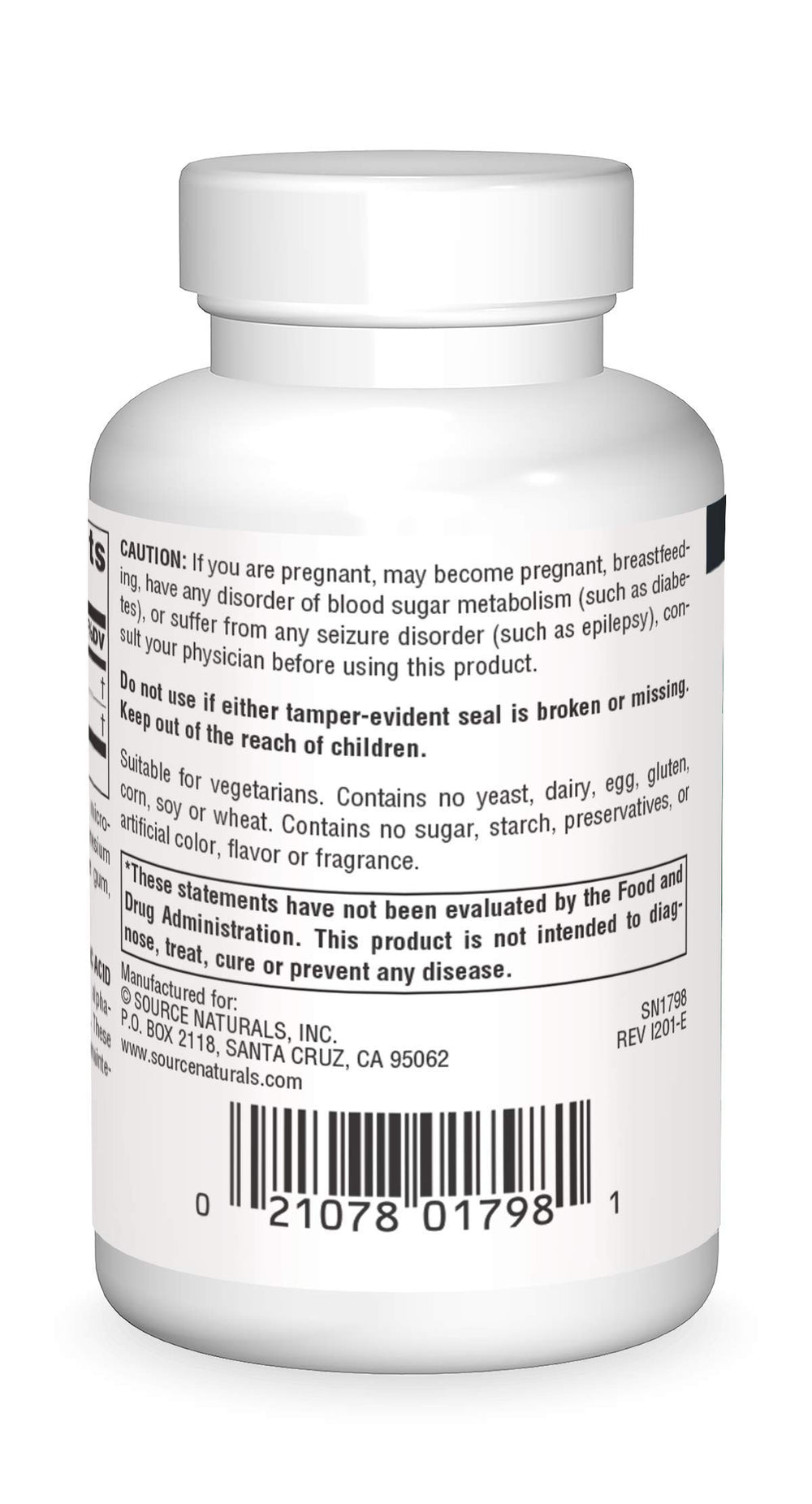 Tablet from the Acetyl L-Carnitine & Alpha-Lipoic Acid supplement