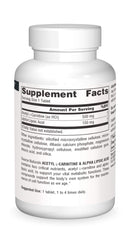 Nutrition label artwork for the supplement