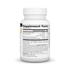 Source Naturals Advanced Ferrochel tablets in hand indicating easy daily supplementation.