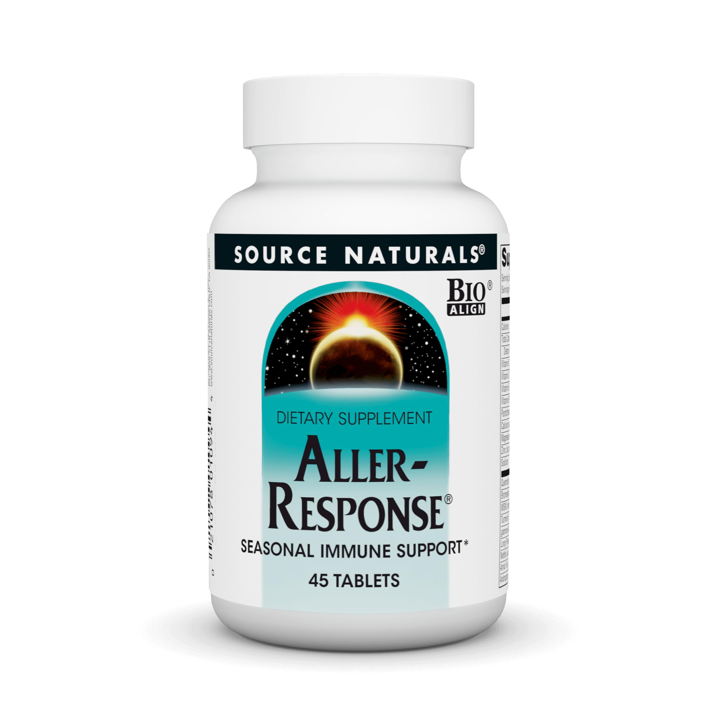 Source Naturals Aller-Response 45 tablets bottle front view