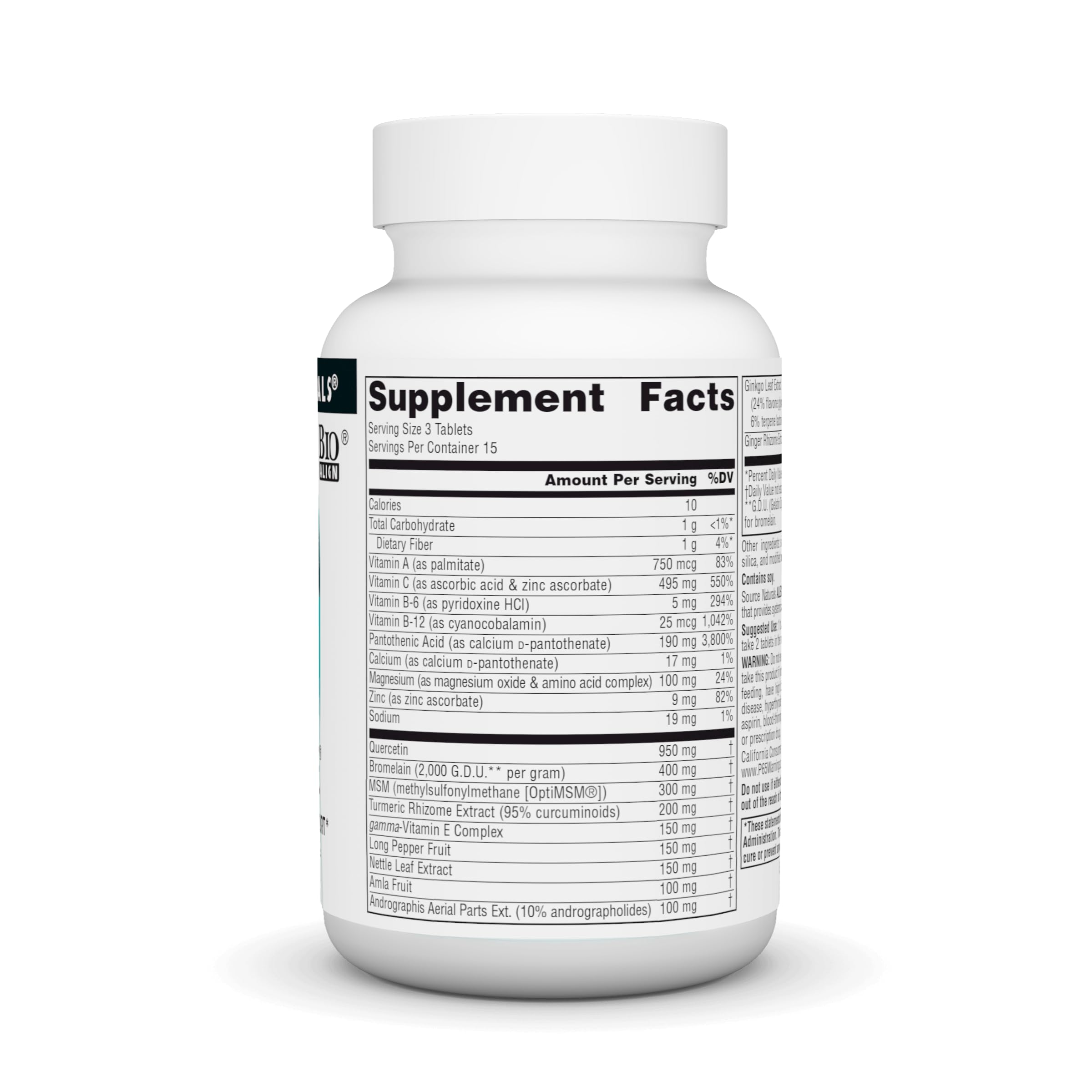 Close-up of Aller-Response product label