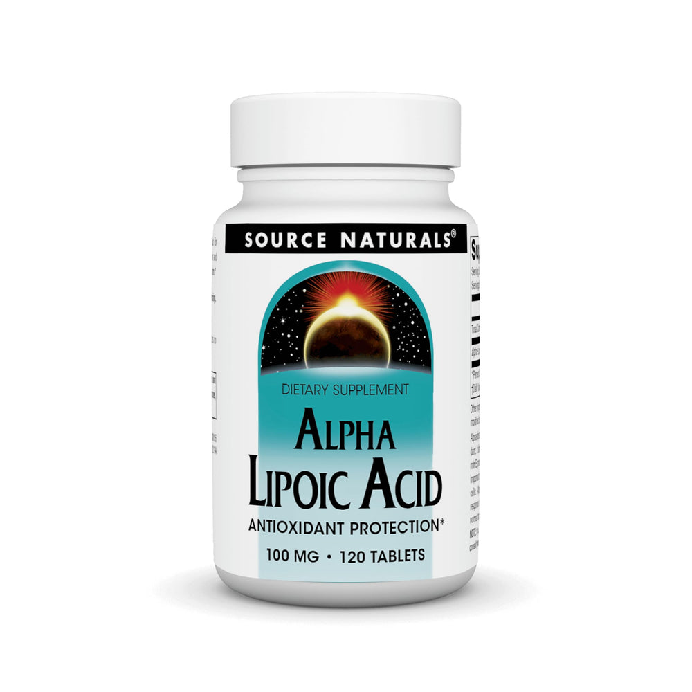Source Naturals Alpha Lipoic Acid 100 mg bottle with 120 tablets