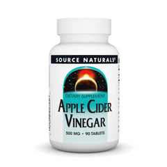 Bottle of Source Naturals Apple Cider Vinegar 500mg, 90 tablets