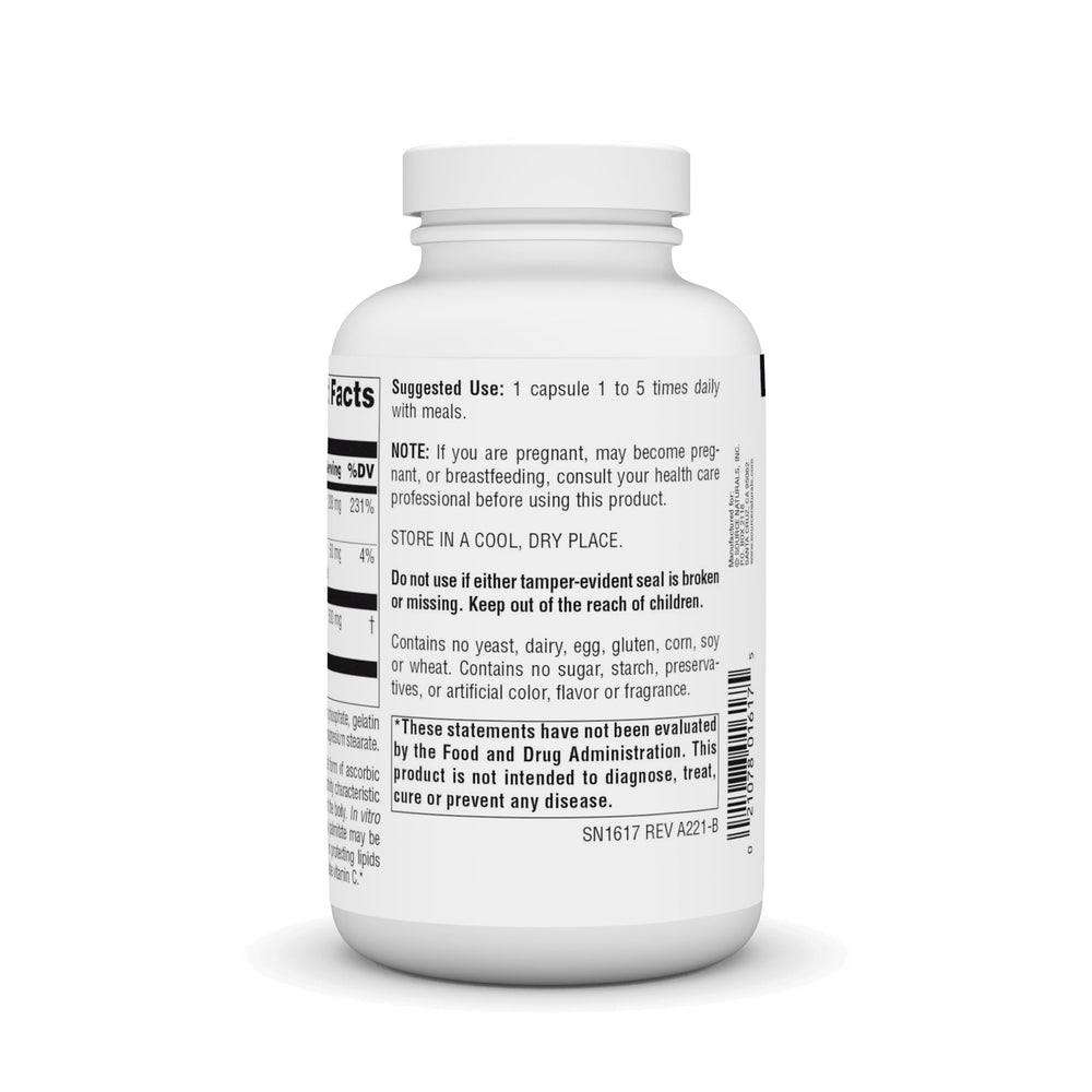 Supplement Facts panel for Source Naturals Ascorbyl Palmitate