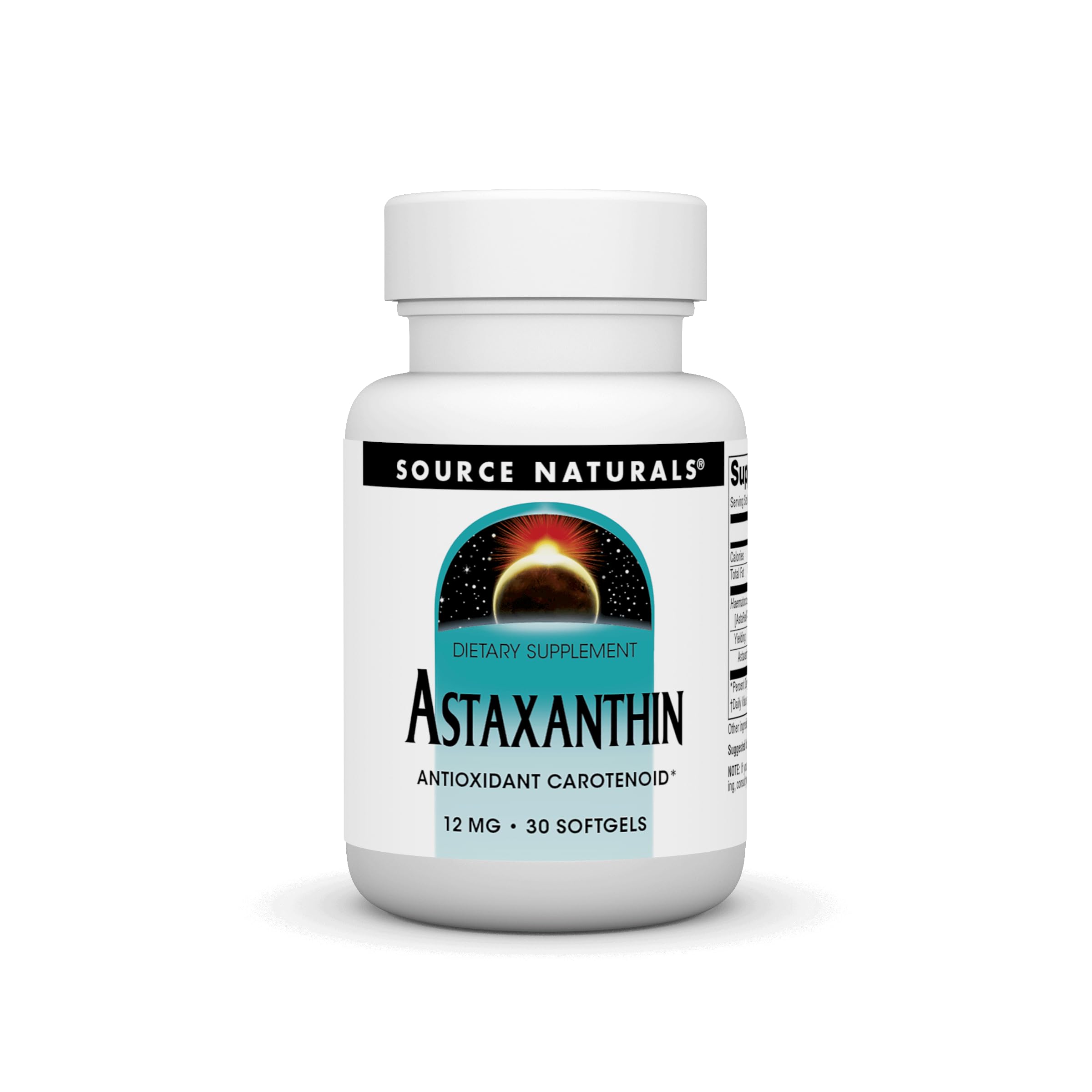 Source Naturals Astaxanthin 12 mg softgel bottle