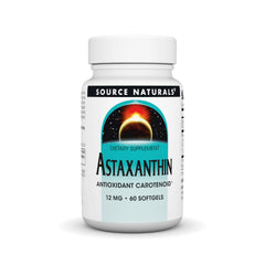 Source Naturals Astaxanthin 12mg 60 Softgels bottle – front view