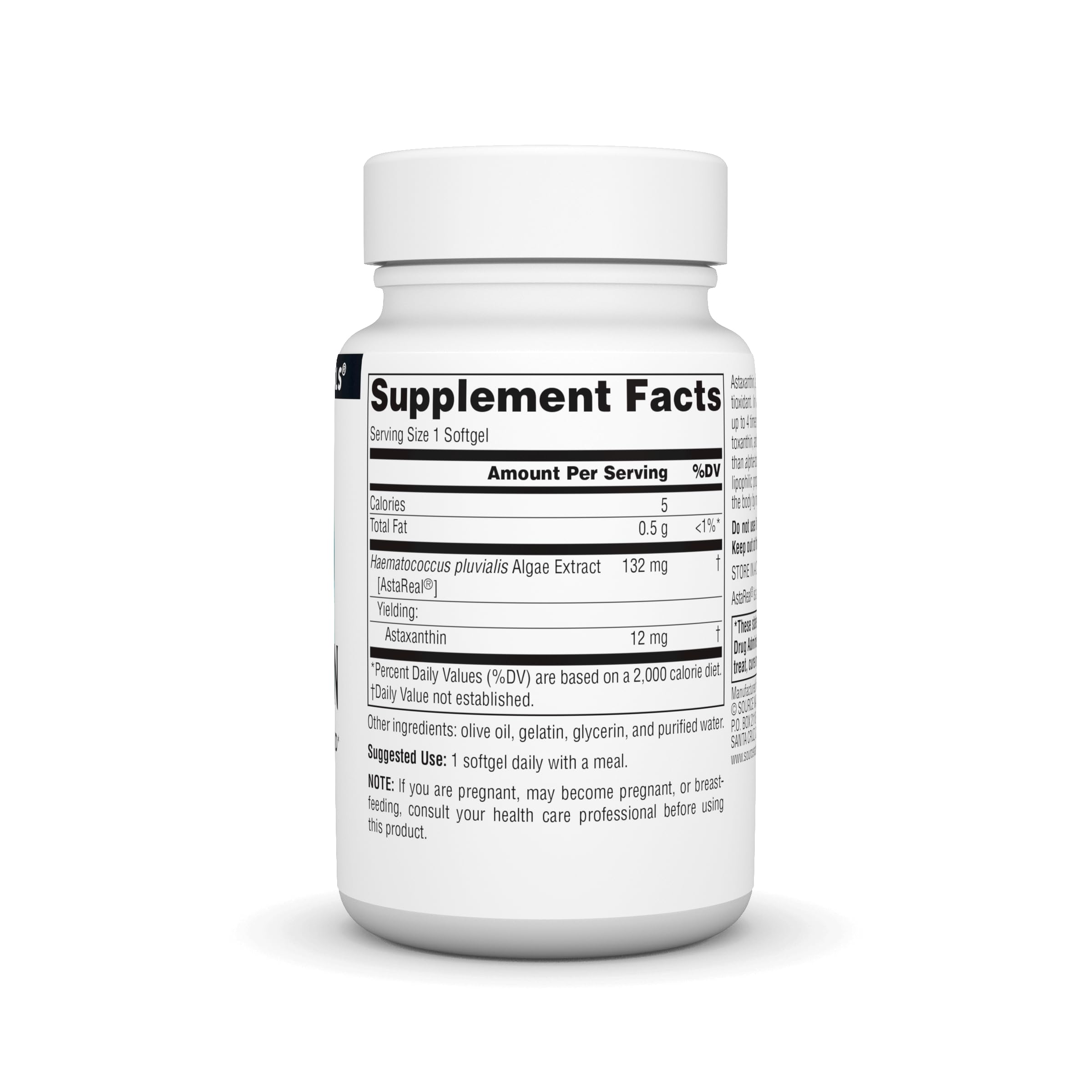 Close-up of Astaxanthin softgel capsules