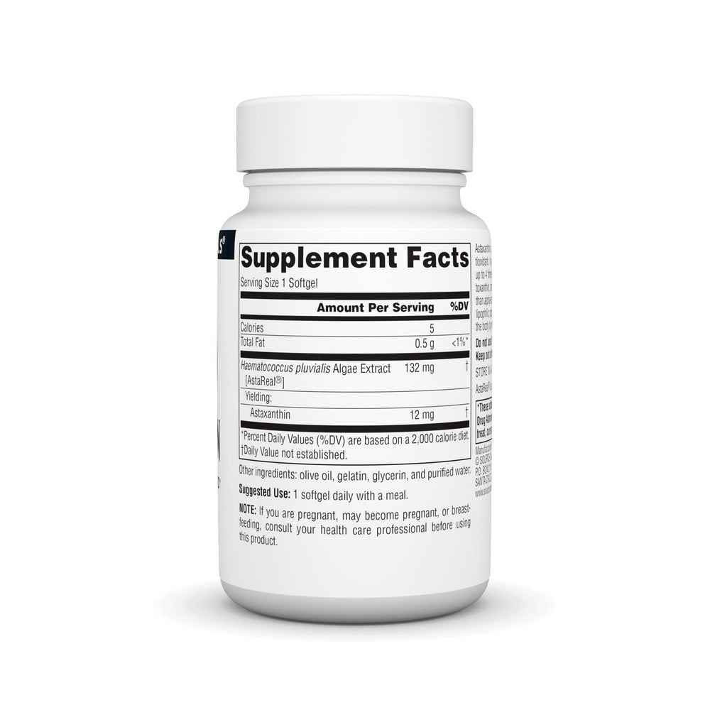 Close-up of Astaxanthin softgel capsules