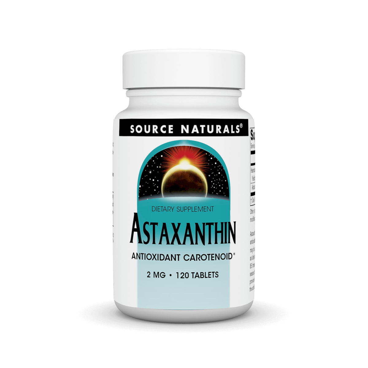 Bottle of Source Naturals Astaxanthin 2mg, 120 tablets