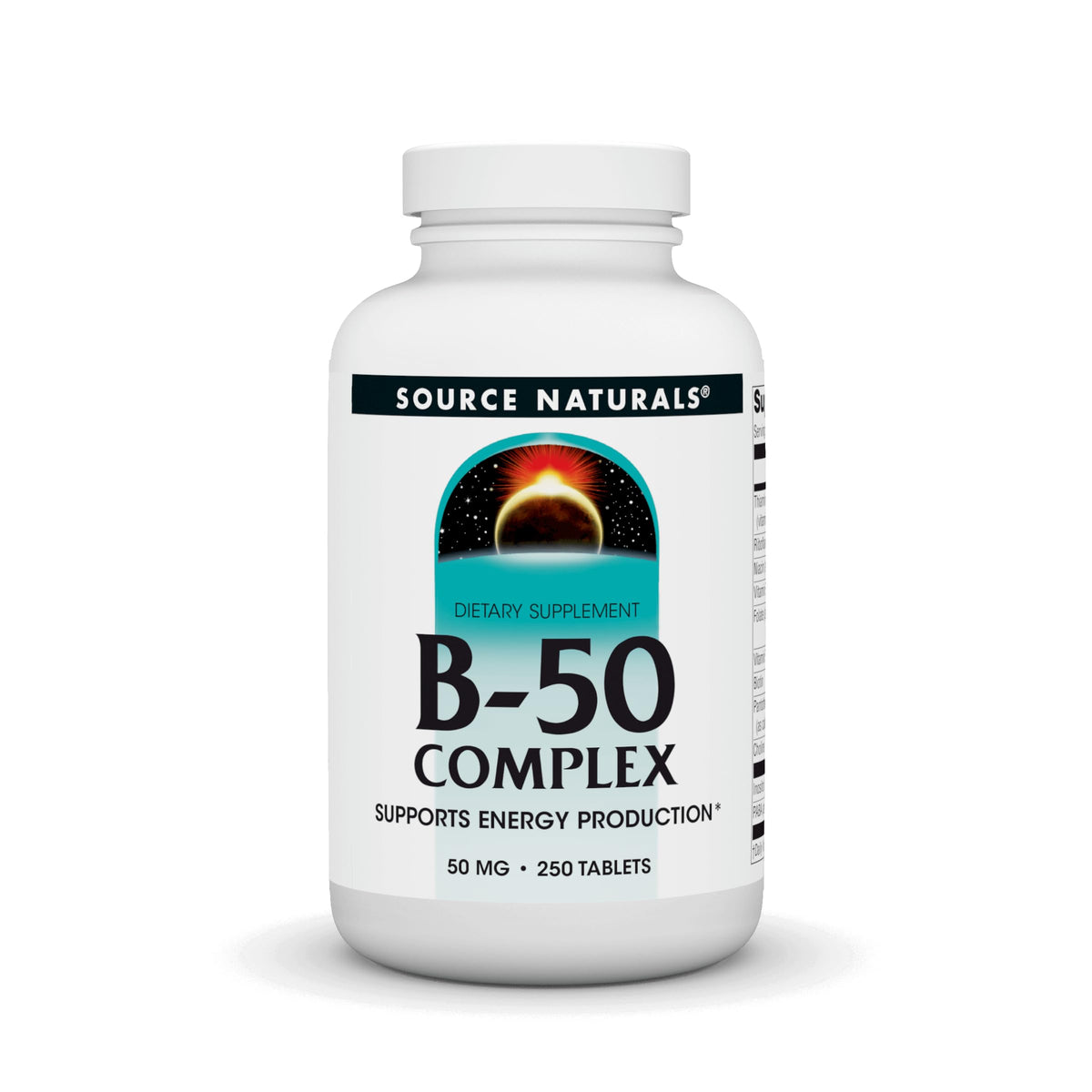 Bottle label of Source Naturals B-50 Complex