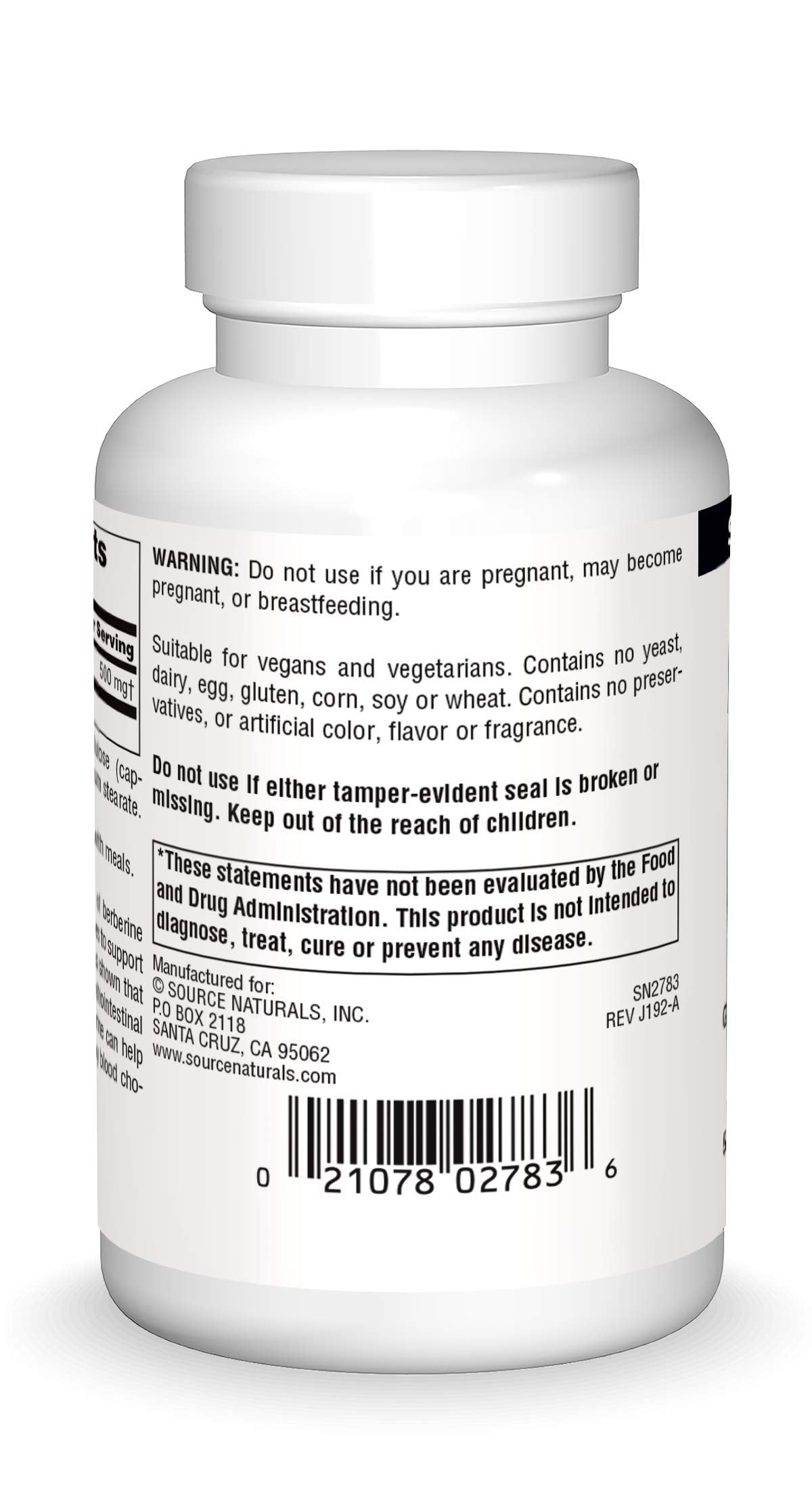 Close-up of berberine hydrochloride 500 mg per capsule
