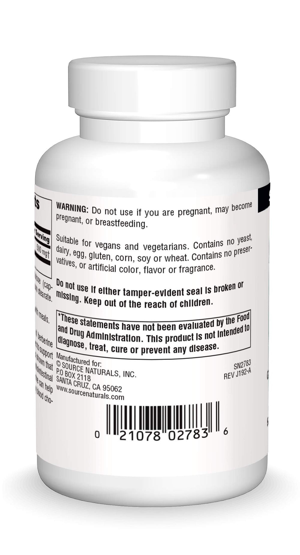 Close-up of berberine hydrochloride 500 mg per capsule