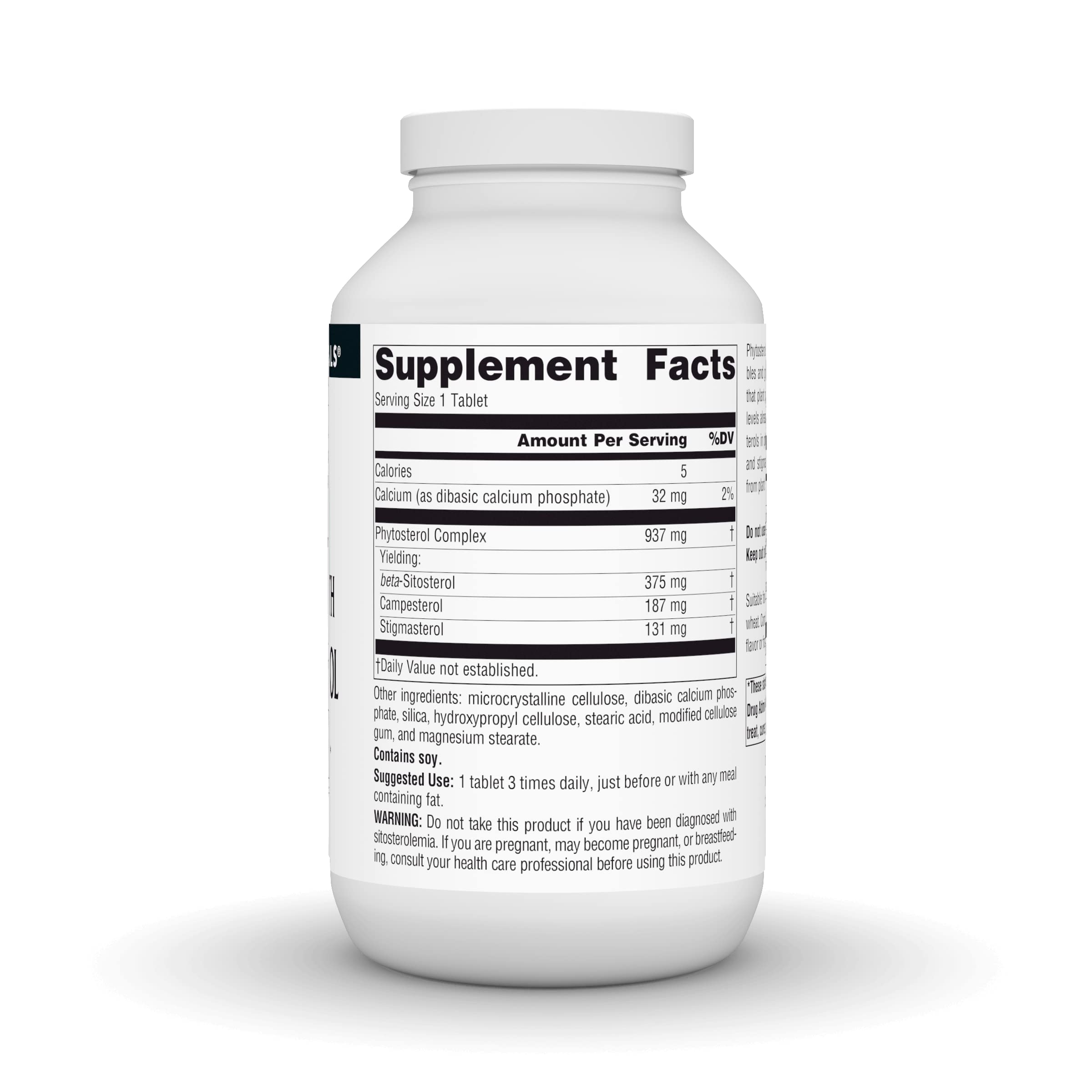 Close-up of beta sitosterol 375mg tablet