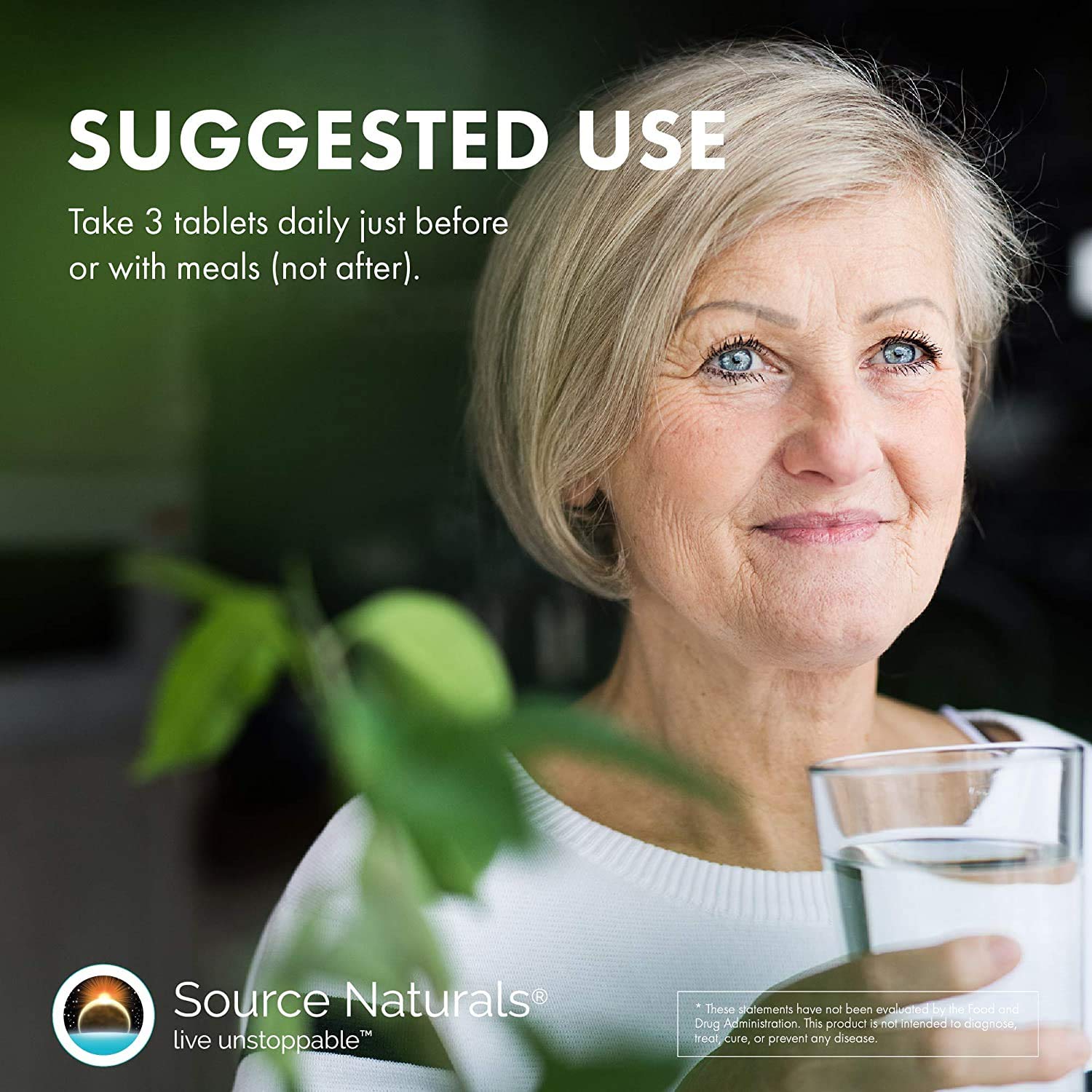 Source Naturals branding with plant-based symbol
