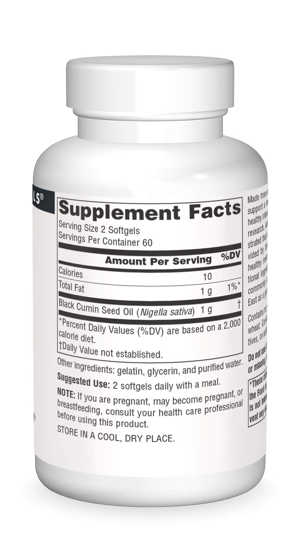 Whole black cumin seeds illustrating the Mediterranean origin