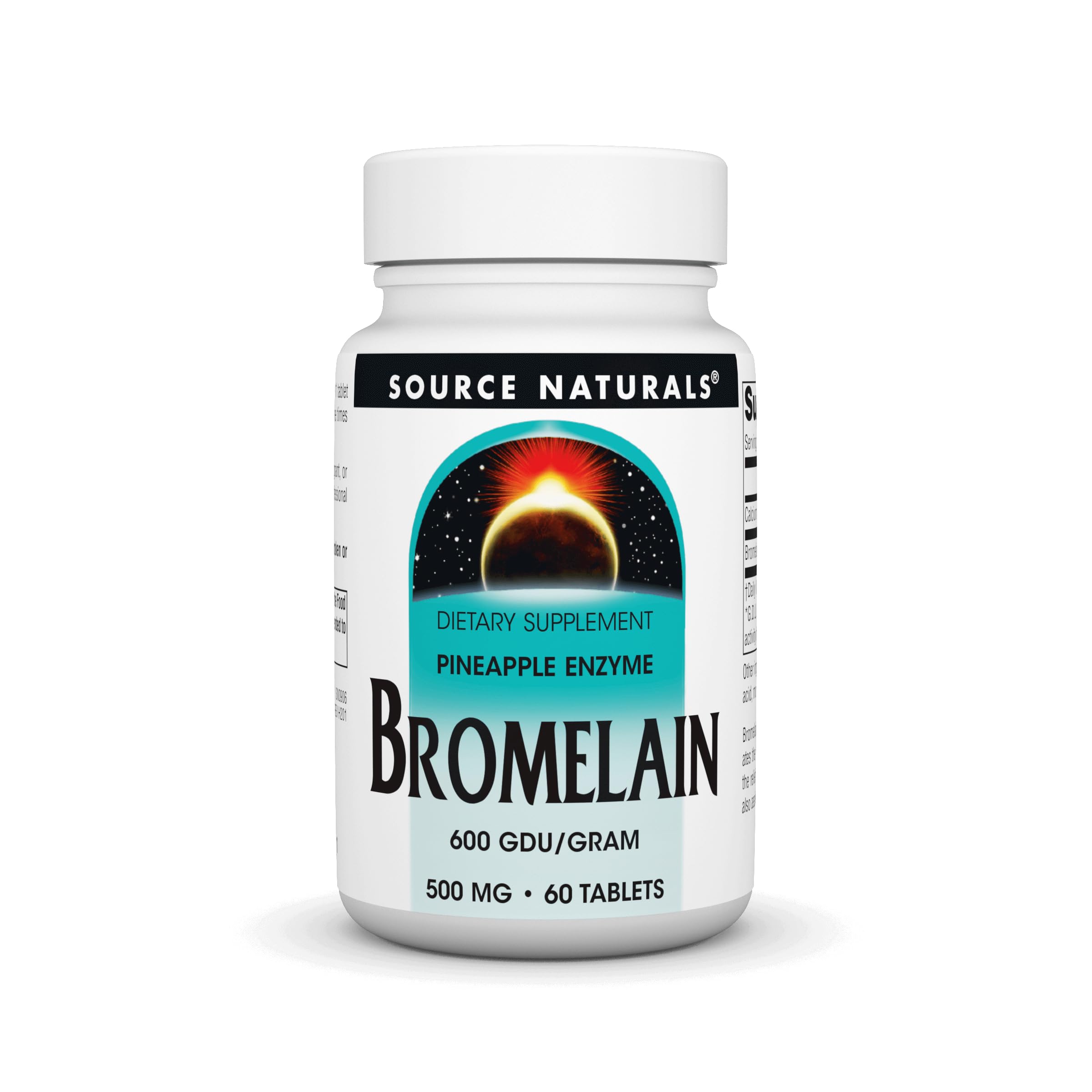 Bottle of Source Naturals Bromelain 500mg 60 tablets