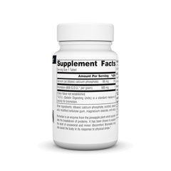 Close-up of Bromelain 500mg label