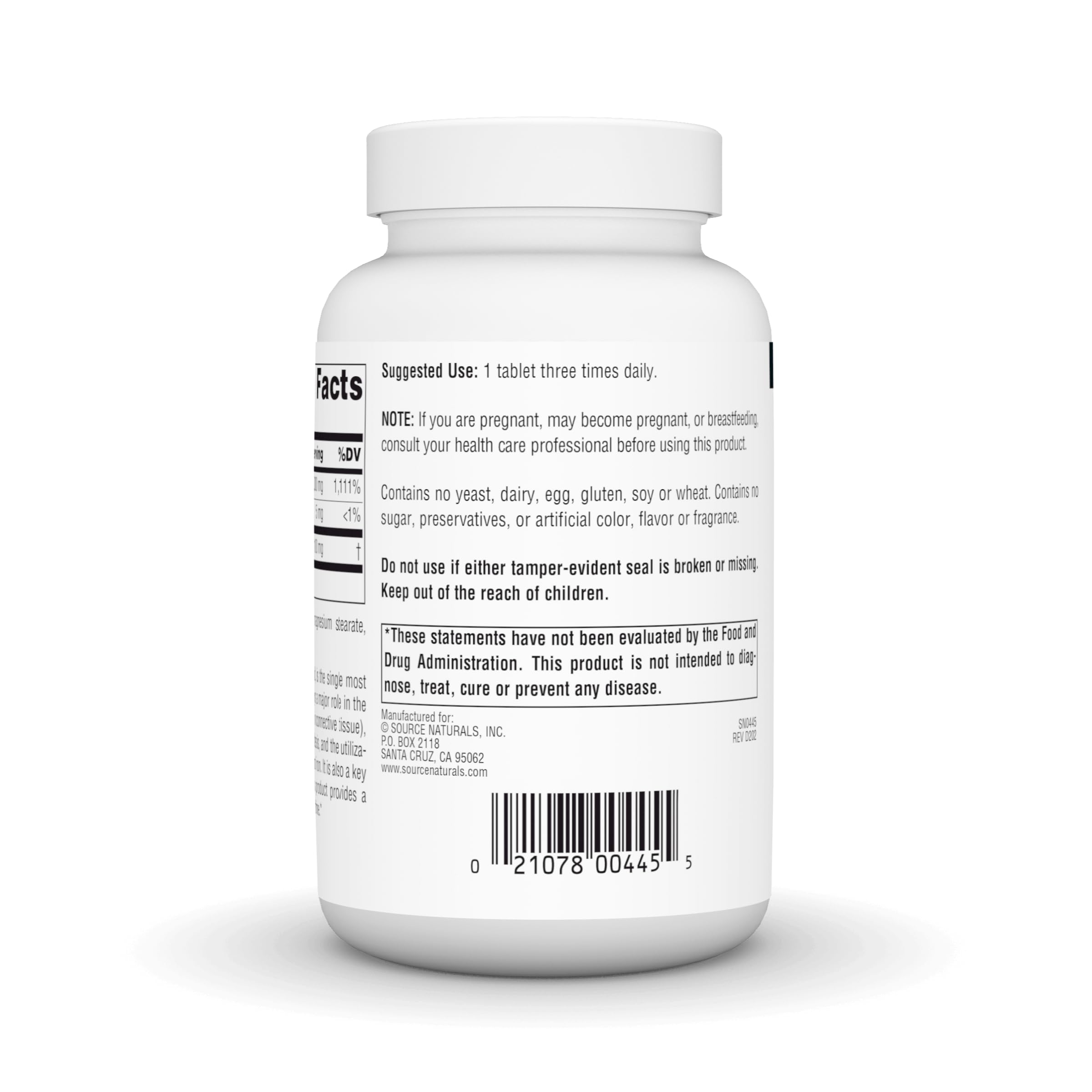 Concept image showing a time-release vitamin C tablet