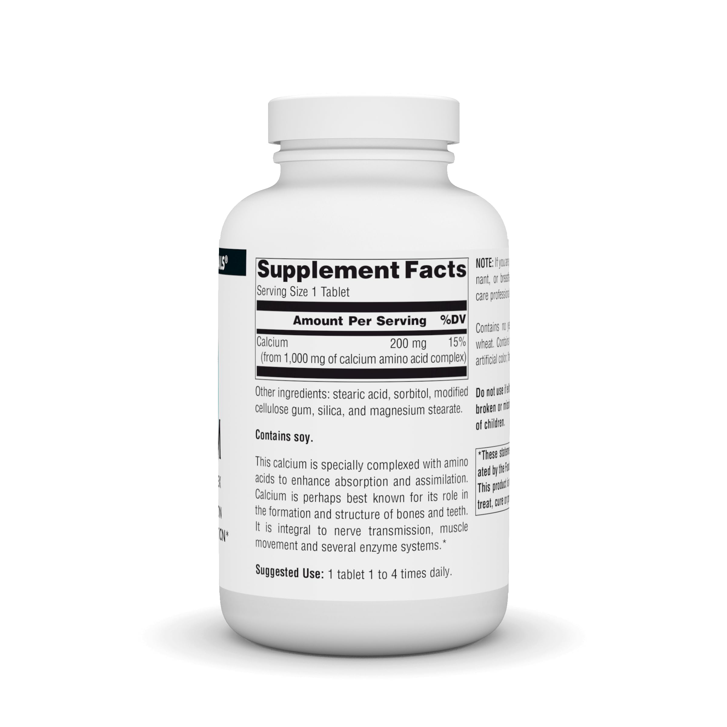Close-up of calcium amino acid complex chelated for enhanced absorption