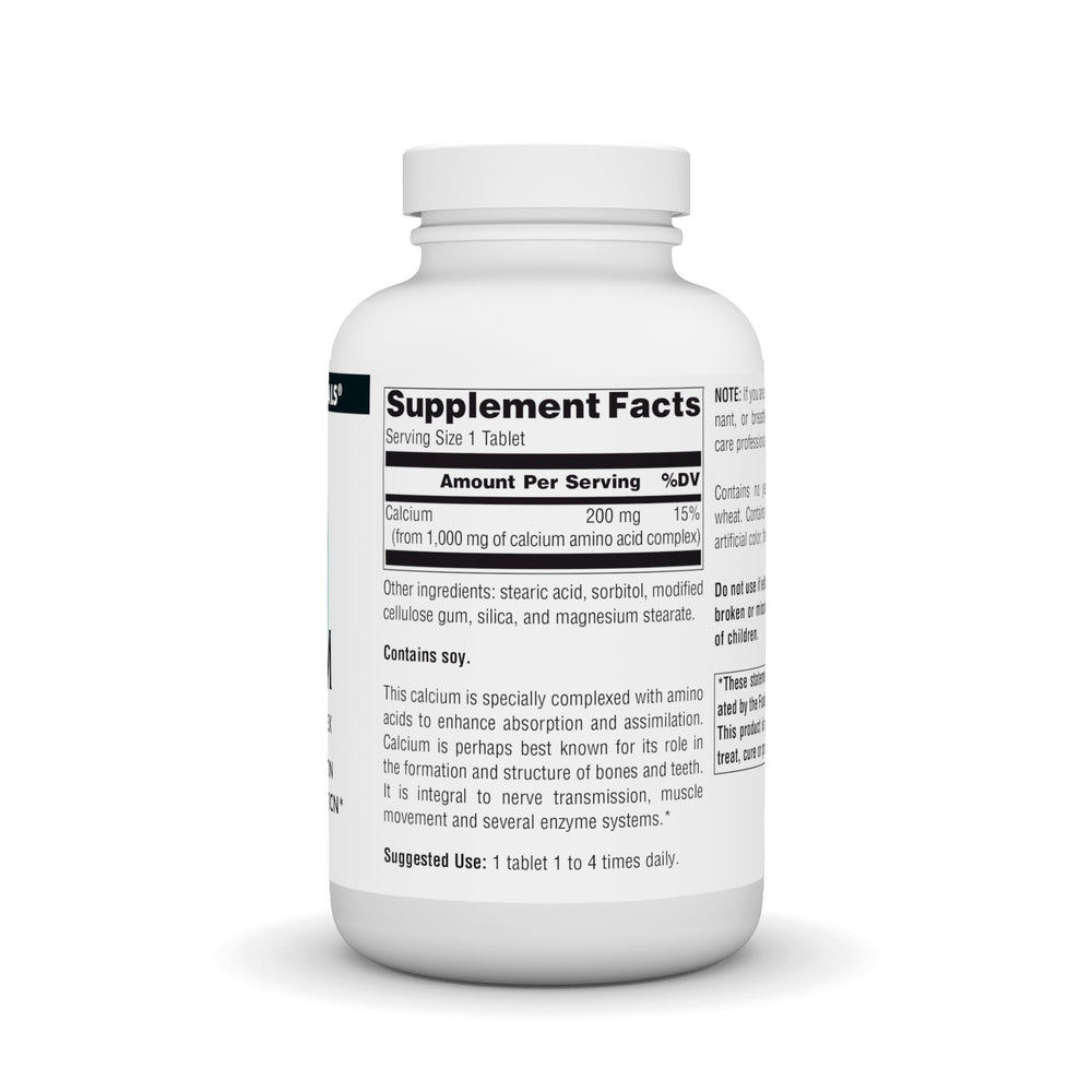 Close-up of calcium amino acid complex chelated for enhanced absorption