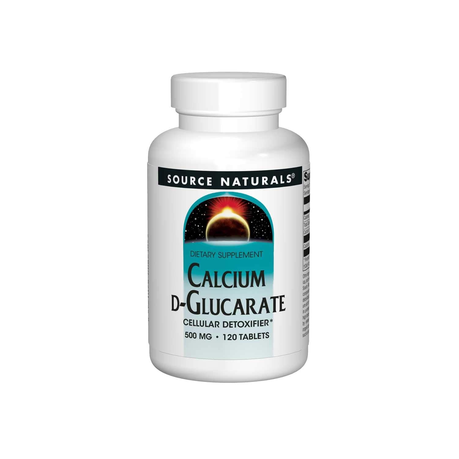 Bottle of Source Naturals Calcium D-Glucarate 500 mg