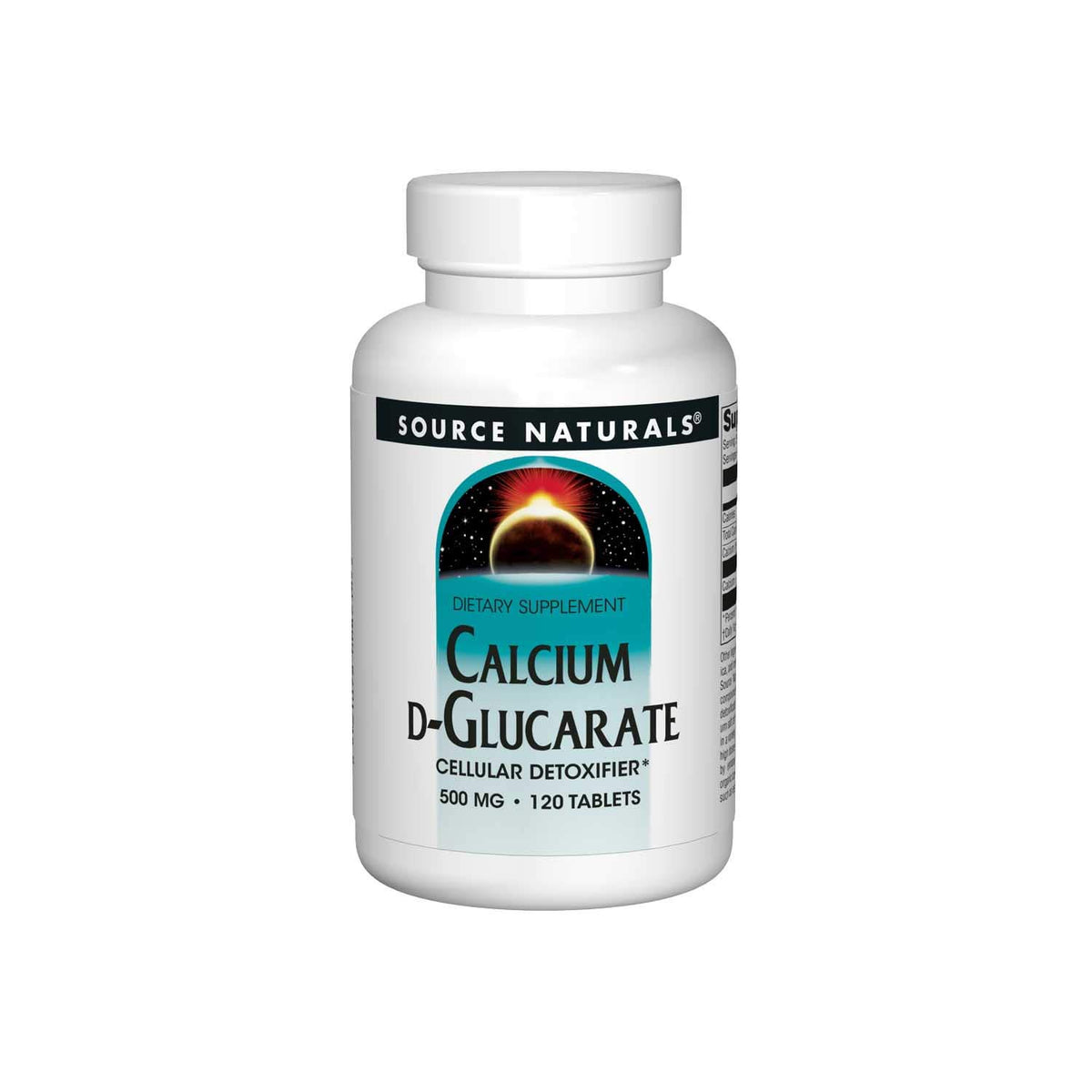 Bottle of Source Naturals Calcium D-Glucarate 500 mg