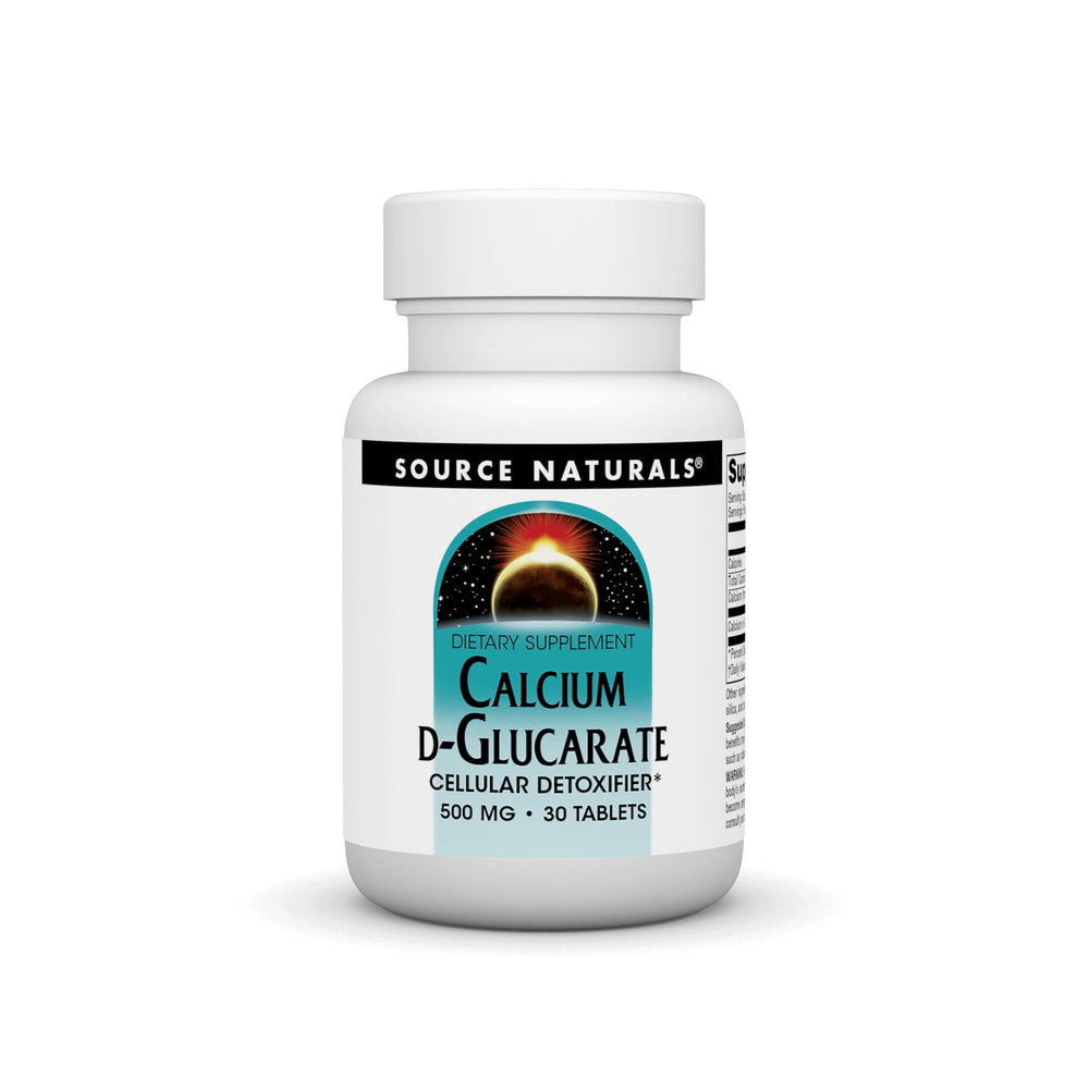 Source Naturals Calcium D-Glucarate 500mg bottle – front view