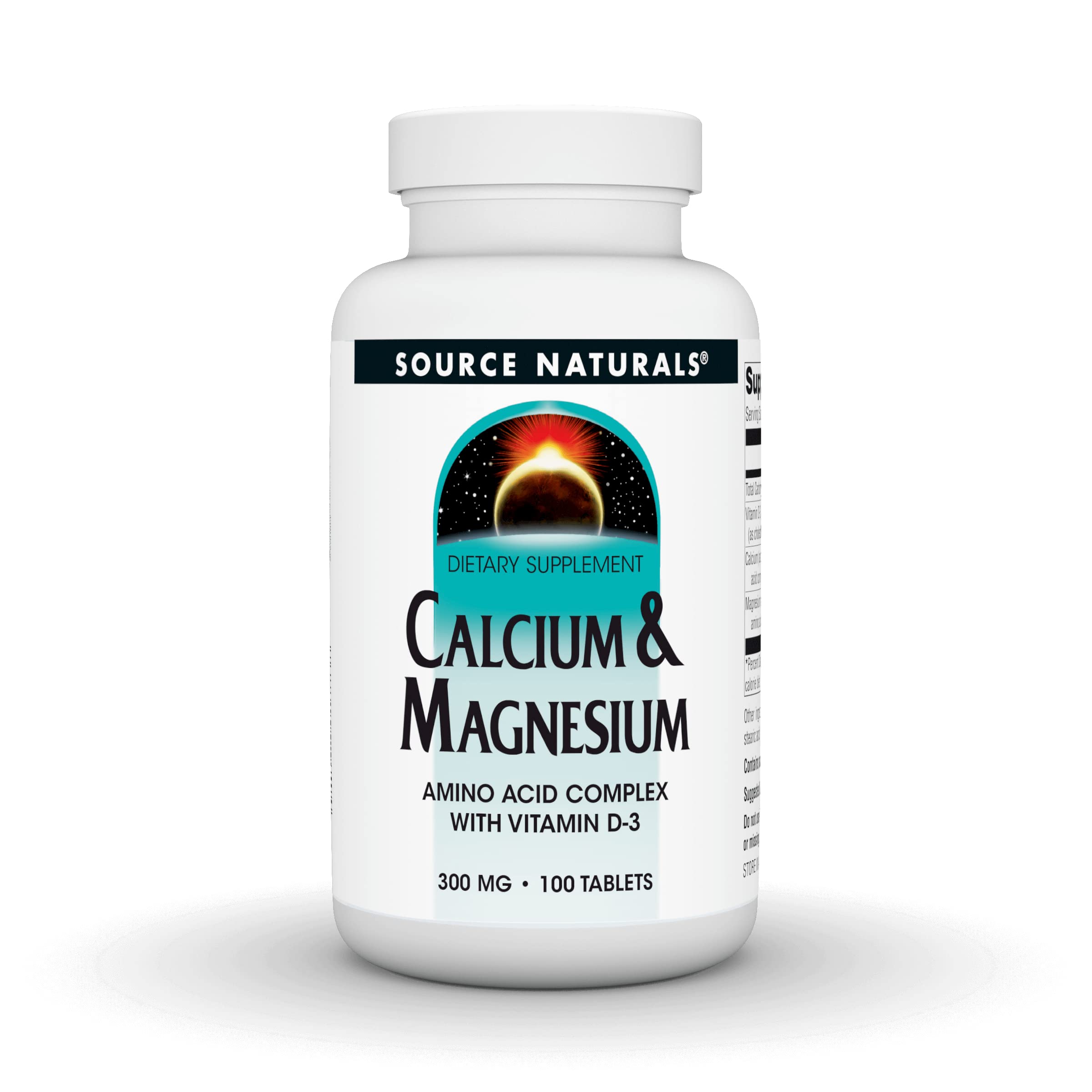 Product image: Source Naturals Calcium & Magnesium with Vitamin D-3 - 100 tablets