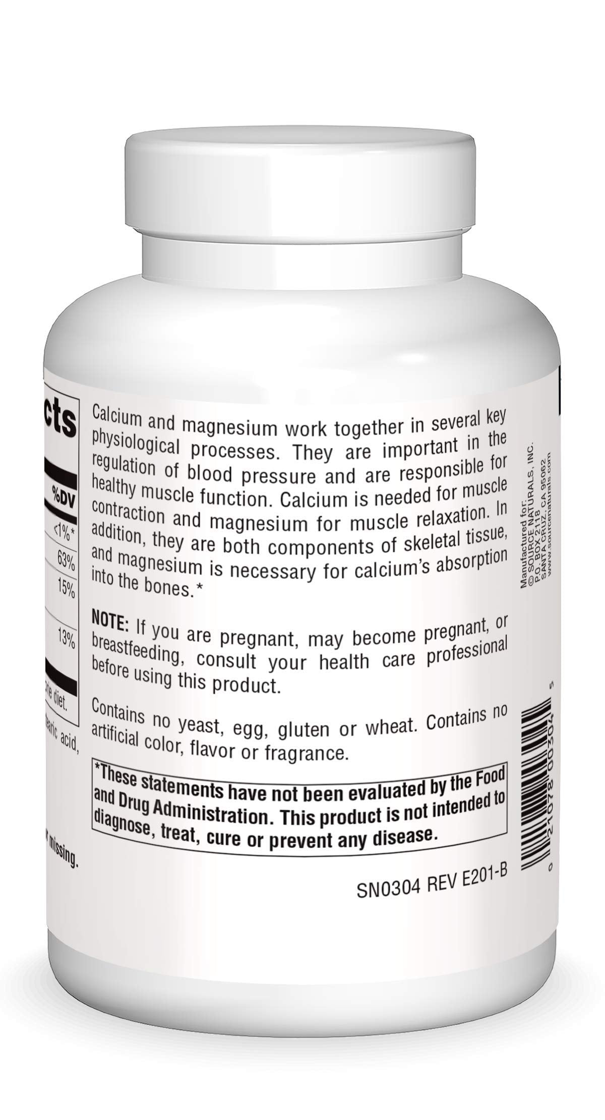 Close-up of Source Naturals supplement bottle